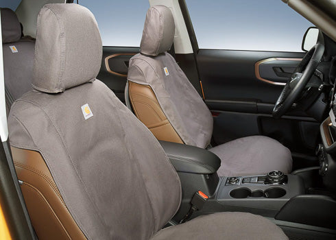 Covercraft Carhartt Protective Seat Covers, Front, Pebble Grey VM1PZ-15600D20-A