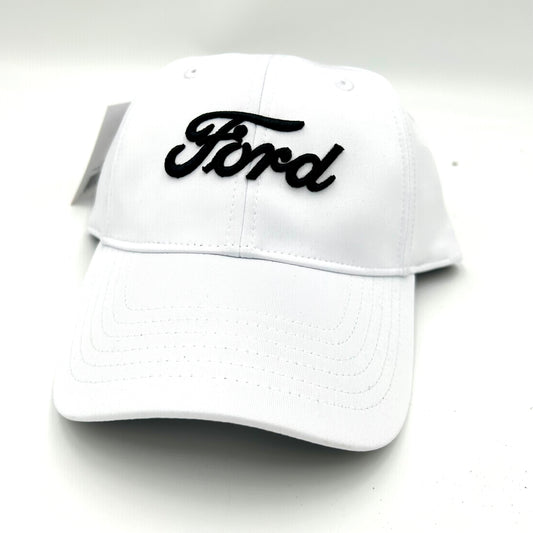 Ford Wicking Velcro Back Cap-White CF07-8565