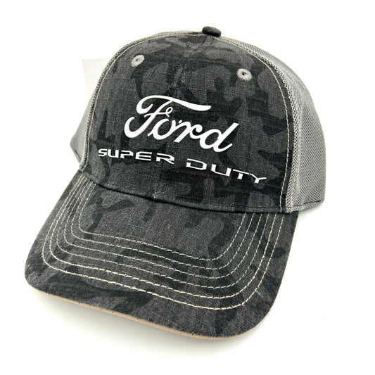 Ford Super Duty Velcro Back Cap-Black/Charcoal/Brown CF07-8563